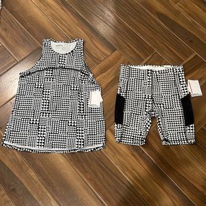 2 piece Workout Set: Tank and Biker Shorts